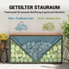 2 in 1 Haardhoutrek Voor Binnen 98 X 28 X 50 Cm Verhoogd Brandhoutrek Met Plank Scheidingswand Bijzettafel