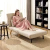 2 in 1 Sessel, Relaxsessel, Gästebett, 72 Cm X 78 Cm X 79 Cm, Grau