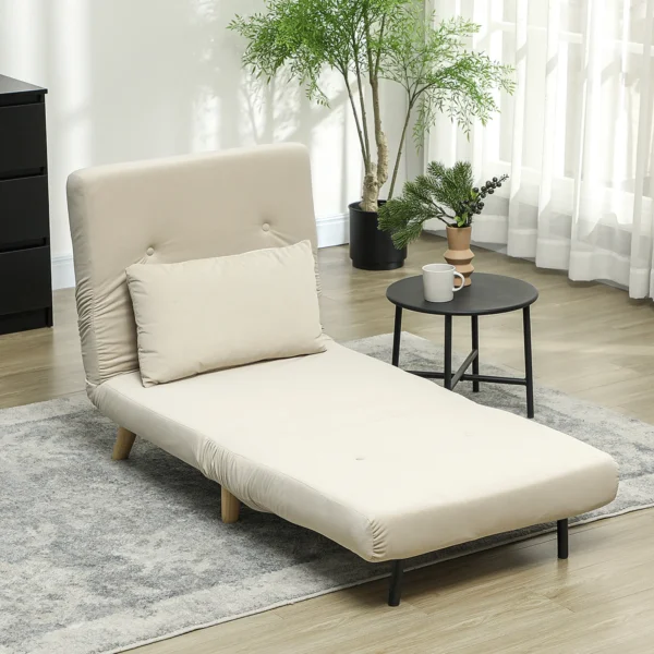 2 in 1 Sessel, Relaxsessel, Gästebett, 72 Cm X 78 Cm X 79 Cm, Grau