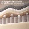 2 Sitzer Schlafsofa, 4 in 1 L förmiges Ausziehsofa Mit Verstellbarer Rückenlehne Und Seitentaschen, Grau