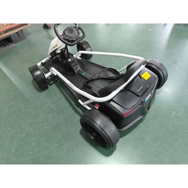 24 V Elektrische Go Kart Voor Kinderen Tot 13 Km/u Gokart Met Drift Functie, Drift Kart Met 2 Motoren Voor 8 12 Jaar Wit