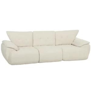 3 zitsbank, 260 Cm, Chenille, Modulaire Bank Zonder Frame Met Extra Brede, Diepe Zitting, Brede Armleuningen