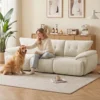 3 zitsbank, 260 Cm, Chenille, Modulaire Bank Zonder Frame Met Extra Brede, Diepe Zitting, Brede Armleuningen