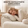 3 zitsbank, 260 Cm, Chenille, Modulaire Bank Zonder Frame Met Extra Brede, Diepe Zitting, Brede Armleuningen