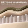 3 zitsbank, Afgerond En Zonder Frame, Met Royale Zitruimte, Dik Gestoffeerd, Geen Montage, Donkergroen