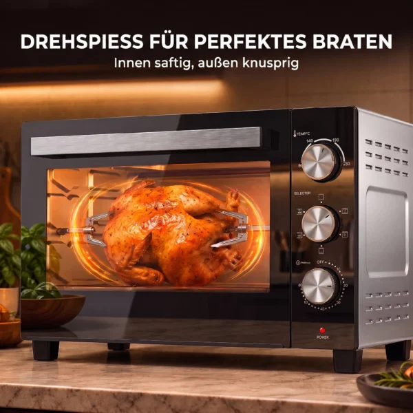 36 L Minioven Met Hetelucht, 90 230 °C Temperatuurregeling, 1500 W
