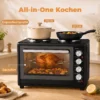 36L Mini oven Met 2 Kookplaten, Elektrische Tafeloven Met Convectie, 90–230 °C