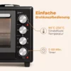 36L Mini oven Met 2 Kookplaten, Elektrische Tafeloven Met Convectie, 90–230 °C