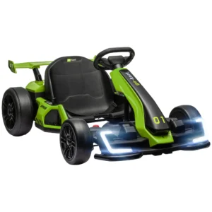 4 V Elektrische Go Kart Voor Kinderen Tot 12 Km/u Go kart Met Drift Functie, 2 Motoren Verstelbare Stoel Zachte Start