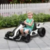 4 V Elektrische Go Kart Voor Kinderen Tot 12 Km/u Go kart Met Drift Functie, 2 Motoren Verstelbare Stoel Zachte Start