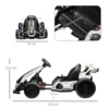 4 V Elektrische Go Kart Voor Kinderen Tot 12 Km/u Go kart Met Drift Functie, 2 Motoren Verstelbare Stoel Zachte Start