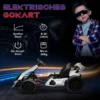 4 V Elektrische Go Kart Voor Kinderen Tot 12 Km/u Go kart Met Drift Functie, 2 Motoren Verstelbare Stoel Zachte Start