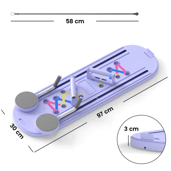 5 in 1 Liegestützgriffe Klappbar Push Up Bars Mit Widerstandsbänder Ellenbogenpads Liegestützgriffen, Tragbar