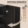 5 stufiger Schuhschrank Für 20 Paar Schuhe, Verstellbare Regale, Für Eingangsbereich, Flur, Schwarz