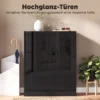 5 stufiger Schuhschrank Für 20 Paar Schuhe, Verstellbare Regale, Für Eingangsbereich, Flur, Schwarz