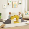 7 teiliges Kinder Schaumstoff Bausteine Für Kinder Mit Abnehmbarem Bezug, Indoor Kletter Und Krabbelspielzeug, Gelb