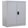 Aktenschrank Stahlschrank Mehrzweckschrank Mit Verstellbarem Regal Und Schloss Für Arbeitszimmer Wohnzimmer Grau