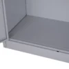 Aktenschrank Stahlschrank Mehrzweckschrank Mit Verstellbarem Regal Und Schloss Für Arbeitszimmer Wohnzimmer Grau