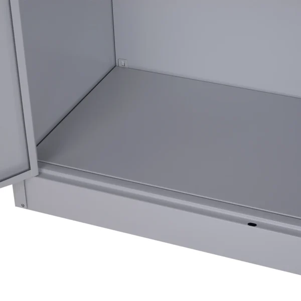 Aktenschrank Stahlschrank Mehrzweckschrank Mit Verstellbarem Regal Und Schloss Für Arbeitszimmer Wohnzimmer Grau