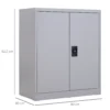 Aktenschrank Stahlschrank Mehrzweckschrank Mit Verstellbarem Regal Und Schloss Für Arbeitszimmer Wohnzimmer Grau