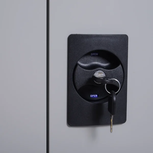Aktenschrank Stahlschrank Mehrzweckschrank Mit Verstellbarem Regal Und Schloss Für Arbeitszimmer Wohnzimmer Grau