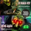 Animierte Halloween Tischhexe Mit Lachsound, Leuchtenden Augen Und Sound /Touch Aktivierung