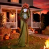 Animiertes Pop up Kürbis Skelett, 173 Cm, Gruselige Halloween Deko Mit Licht Sowie Sound Und Berührungsaktivierung