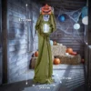 Animiertes Pop up Kürbis Skelett, 173 Cm, Gruselige Halloween Deko Mit Licht Sowie Sound Und Berührungsaktivierung