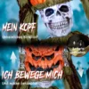 Animiertes Pop up Kürbis Skelett, 173 Cm, Gruselige Halloween Deko Mit Licht Sowie Sound Und Berührungsaktivierung