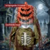Animiertes Pop up Kürbis Skelett, 173 Cm, Gruselige Halloween Deko Mit Licht Sowie Sound Und Berührungsaktivierung