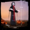 Aufblasbares Halloween Skelett, 310 Cm, Mit Integrierten LED Lichtern, Gruselige Deko Für Innen Und Außenbereich