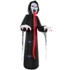 Aufblasbares Halloween Skelett, 310 Cm, Mit Integrierten LED Lichtern, Gruselige Deko Für Innen Und Außenbereich
