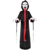 Aufblasbares Halloween Skelett, 310 Cm, Mit Integrierten LED Lichtern, Gruselige Deko Für Innen Und Außenbereich