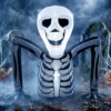 Aufblasbares Halloween Skelett, Aus Dem Boden Kriechend, Mit LED Lichtern, Gruselige Deko Für Innen Und Außenbereich