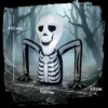 Aufblasbares Halloween Skelett, Aus Dem Boden Kriechend, Mit LED Lichtern, Gruselige Deko Für Innen Und Außenbereich