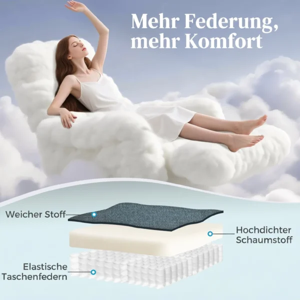 Aufstehsessel Mit Weichem Bezug, Recliner Sessel Mit Fernbedienung Und Seitentaschen, Blau