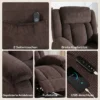 Aufstehsessel Mit Weichem Bezug, Recliner Sessel Mit Fernbedienung Und Seitentaschen, Braun