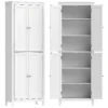 Badezimmerschrank 170 Cm Hoch, Schmaler Freistehender Badschrank Mit Verstellbaren Einlegeböden, Für Waschküche