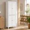 Badezimmerschrank 170 Cm Hoch, Schmaler Freistehender Badschrank Mit Verstellbaren Einlegeböden, Für Waschküche