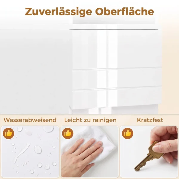 Badezimmerschrank Schmaler Badschrank Mit Verstellbaren Einlegeböden, 30 X 30 X 170 Cm, Weiß