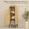 Badkamerkast, Smalle Vrijstaande Badkamerkast Met Verstelbare Plank, Natuur