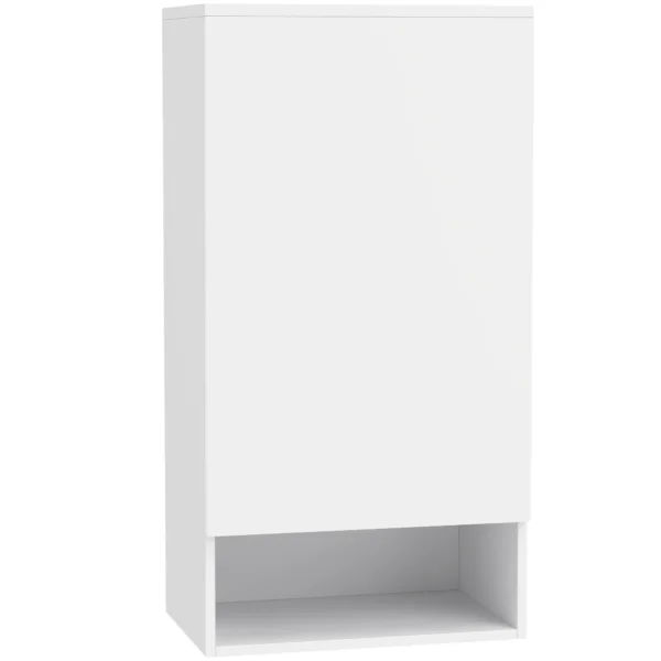 Badkamerkast Voor Wandmontage, Met Verstelbare Planken En Deur, Wit