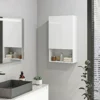 Badkamerkast Voor Wandmontage, Met Verstelbare Planken En Deur, Wit