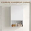 Badkamerkast Voor Wandmontage, Met Verstelbare Planken En Deur, Wit