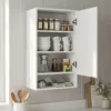 Badkamerkast Voor Wandmontage, Met Verstelbare Planken En Deur, Wit