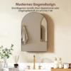 Badkamerspiegelkast Gebogen Badkamerkast Met 180° Deur, 3 Planken, Gemaakt Van Zwart Metaal 50 X 12 X 76 Cm