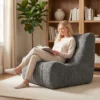 Bodemstoel Met Rugleuning, Frameless Gamingstoel Voor Volwassenen Met Zijzakken, Voor Woonkamer En Slaapkamer