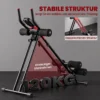 Buiktrainer, Opvouwbare Buikspiertrainer Met LCD scherm, Dubbele Rails Belastbaar Tot 120 Kg, Staal, Rood