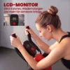 Buiktrainer, Opvouwbare Buikspiertrainer Met LCD scherm, Dubbele Rails Belastbaar Tot 120 Kg, Staal, Rood