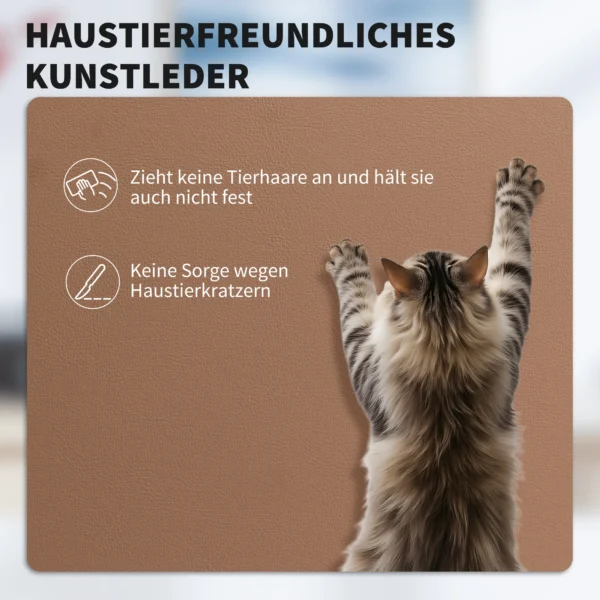 Bureaustoel Met Kattenpootlederen Bekleding, Voetensteun, In Hoogte Verstelbaar, Rolbaar, Bruin
